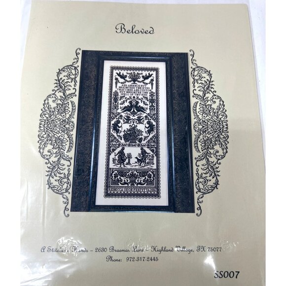 "Beloved" Cross Stitch Pattern By A Stitchers Hands 200 x 520 SS007 - Picture 2 of 3